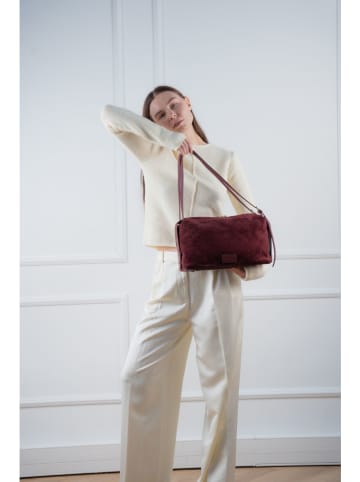 Christian Laurier Leren schoudertas "Yra" rood - (B)34 x (H)18 x (D)12 cm