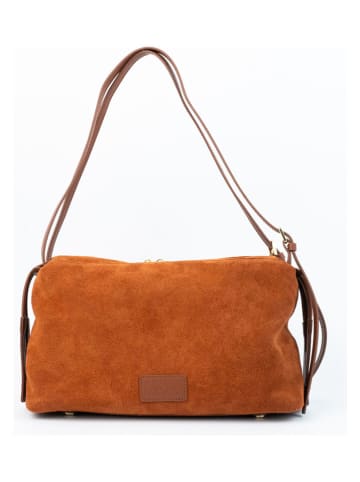 Christian Laurier Leder-Schultertasche "Yra" in Orange - (B)34 x (H)18 x (T)12 cm