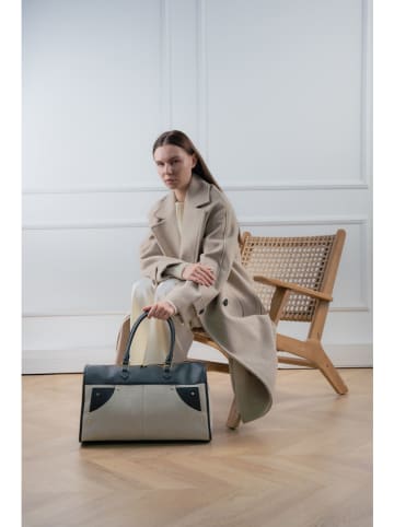 Christian Laurier Leder-Reisetasche "Jay" in Schwarz/ Weiß - (B)45 x (H)28 x (T)17 cm