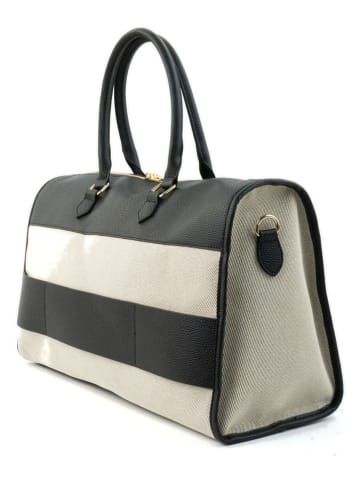 Christian Laurier Leder-Reisetasche "Jay" in Schwarz/ Weiß - (B)45 x (H)28 x (T)17 cm
