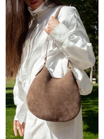 Christian Laurier Skórzana torebka "Mika" w kolorze szarobrązowym - 26 x 21 x 2 cm