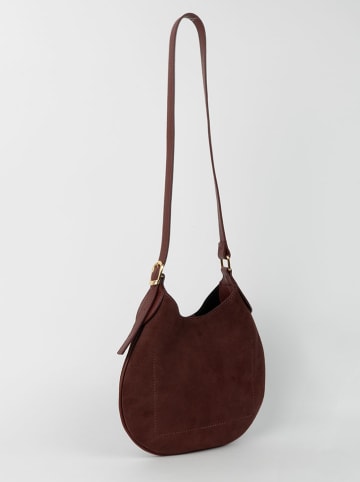 Christian Laurier Leder-Schultertasche "Mika" in Botdeaux - (B)26 x (H)21 x (T)2 cm