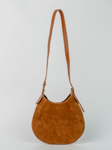 Christian Laurier Leder-Schultertasche "Mika" in Hellbraun - (B)26 x (H)21 x (T)2 cm