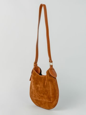 Christian Laurier Leder-Schultertasche "Mika" in Hellbraun - (B)26 x (H)21 x (T)2 cm