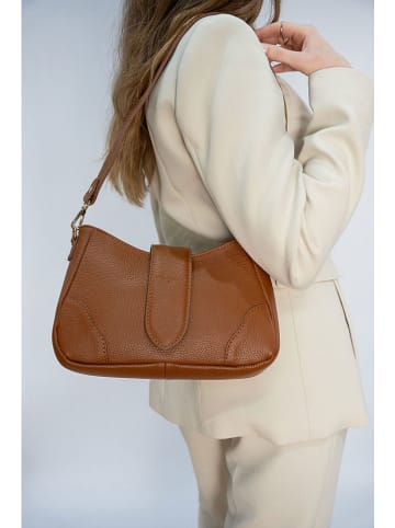 Christian Laurier Leren schoudertas "Jenna" camel - (B)27 x (H)19 x (D)8 cm