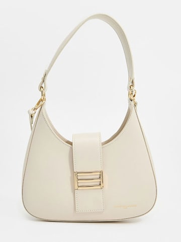 Christian Laurier Leder-Schultertasche "Inaya" in Weiß - (B)27 x (H)23 x (T)7 cm