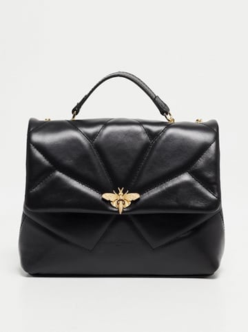 Christian Laurier Leder-Schultertasche "Louise" in Schwarz - (B)26 x (H)16 x (T)7 cm