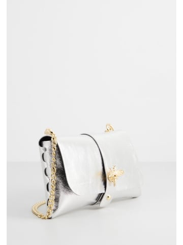 Christian Laurier Leder-Umhängetasche "Ivy" in Silber - (B)23 x (H)12,5 x (T)2 cm