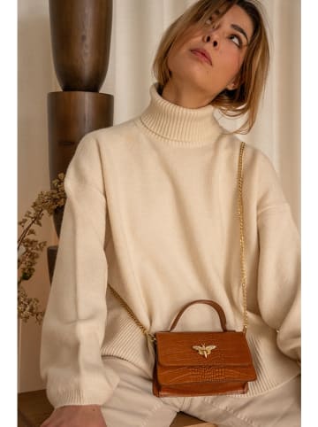 Christian Laurier Leder-Henkeltasche in Camel - (B)19 x (H)11 x (T)7,5 cm