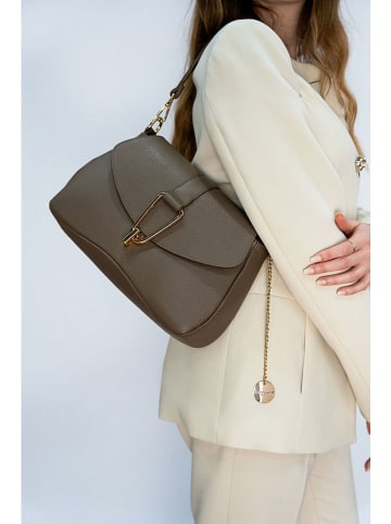 Christian Laurier Leren schoudertas "Leora" taupe - (B)27 x (H)19,5 x (D)9,5 cm