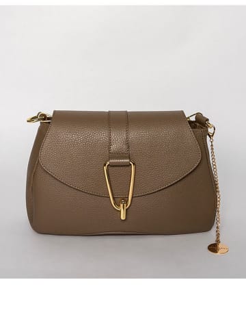 Christian Laurier Leren schoudertas "Leora" taupe - (B)27 x (H)19,5 x (D)9,5 cm