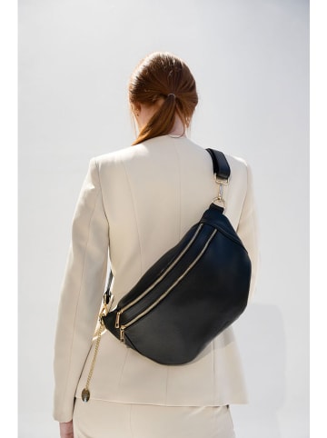 Christian Laurier Leder-Gürteltasche ''Dayana'' in Schwarz - (L)19 x (B)33 cm