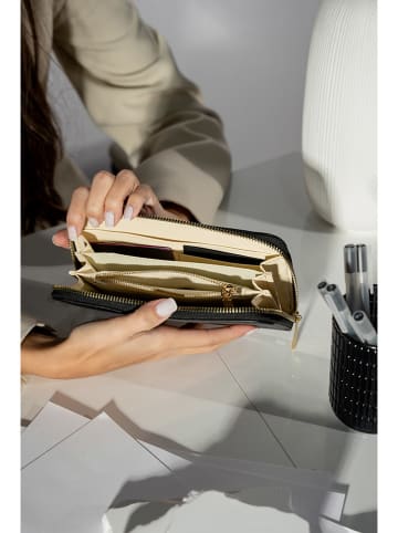 Christian Laurier Leren portemonnee "Hania" zwart - (B)19 x (H)9,5 cm