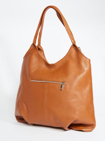 Christian Laurier Leder-Henkeltasche "Bagi" in Kamel - (L)38 x (B)37 cm