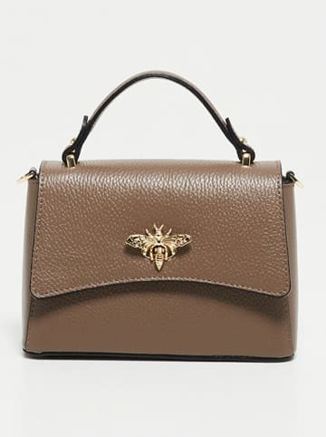 Christian Laurier Leder-Henkeltasche "Mathilde" in Taupe - (B)19 x (H)13 x (T)7 cm