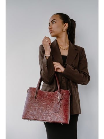 Christian Laurier Skórzana torebka "Noor" w kolorze brązowym - 40 x 27 x 16 cm