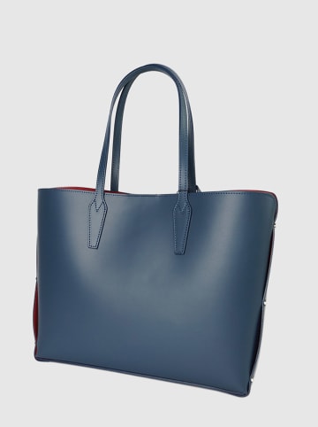 Christian Laurier Leder-Shopper "Feria" in Dunkelblau - (B)42 x (H)28 x (T)13 cm