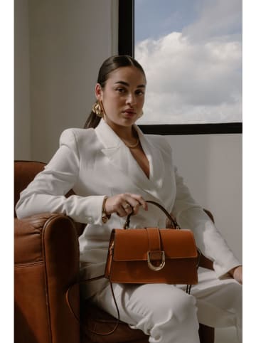 Christian Laurier Skórzana torebka "Katya" w kolorze jasnobrązowym - 25 x 14 x 8 cm