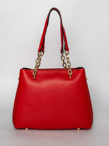 Christian Laurier Leder-Schultertasche "Alya" in Rot - (B)30 x (H)22 x (T)13 cm