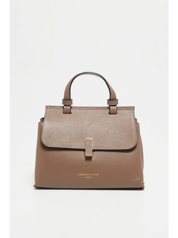 Christian Laurier Leder-Henkeltasche "Ciara" in Taupe - (B)27 x (H)19 x (T)9 cm