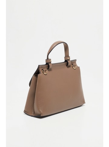 Christian Laurier Leder-Henkeltasche "Ciara" in Taupe - (B)27 x (H)19 x (T)9 cm