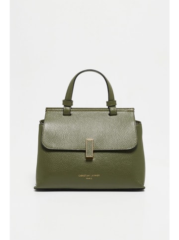 Christian Laurier Leder-Henkeltasche "Ciara" in Khaki - (B)27 x (H)19 x (T)9 cm