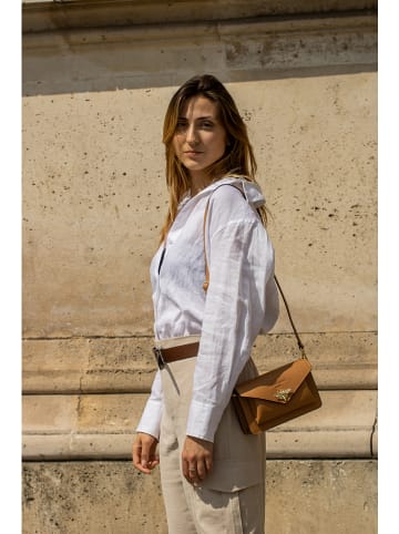 Christian Laurier Leder-Umhängetasche "Roxane" in Camel - (B)20 x (H)12 x (T)5,5 cm