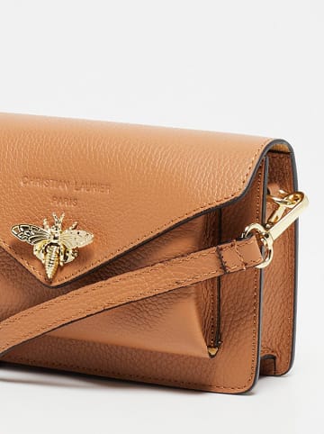 Christian Laurier Leder-Umhängetasche "Roxane" in Camel - (B)20 x (H)12 x (T)5,5 cm