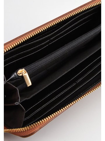 Christian Laurier Skórzany portfel "Aliu" w kolorze brązowym - 19,5 x 10,5 x 3 cm