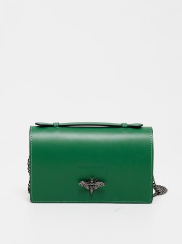 Christian Laurier Skórzana torebka "Stacy" w kolorze zielonym - 22 x 12 x 4 cm