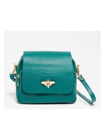 Christian Laurier Skórzana torebka "Beeza" w kolorze zielonym - 22 x 18 x 7 cm