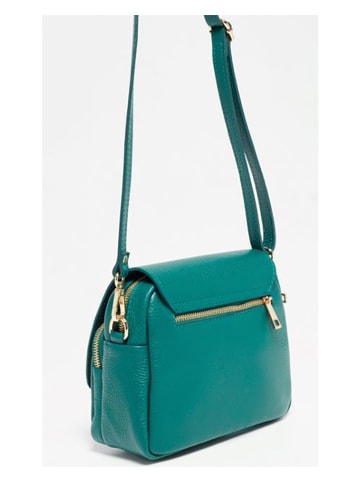 Christian Laurier Leren schoudertas "Beeza" groen - (B)22 x (H)18 x (D)7 cm