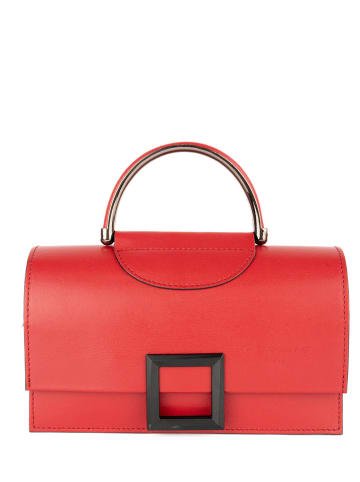 Christian Laurier Leder-Henkeltasche "Milo" in Rot - (B)22 x (H)15 x (T)8 cm