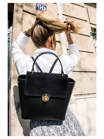 Christian Laurier Leren rugzak "Arizona" zwart - (B)24 x (H)23 x (D)12 cm