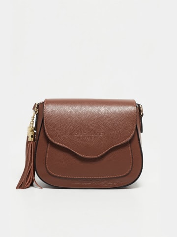 Christian Laurier Leder-Umhängetasche "Ina" in Braun - (B)24 x (H)18 x (T)11 cm