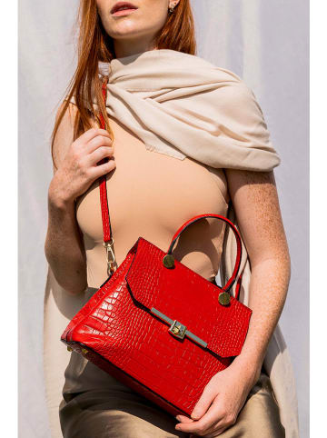 Christian Laurier Leren handtas "Emy" rood - (B)27 x (H)19 x (D)12 cm