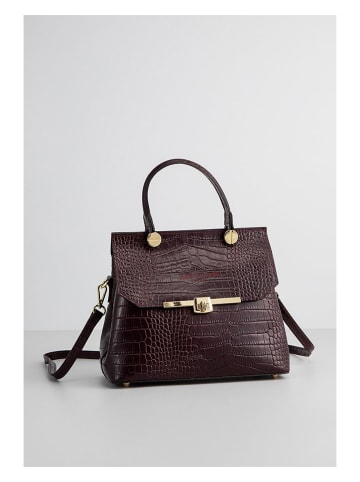 Christian Laurier Leder-Henkeltasche "Emy" in Bordeaux - (B)27 x (H)19 x (T)12 cm