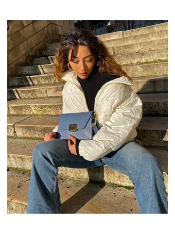 Christian Laurier Skórzana torebka "Ava" w kolorze błękitnym - 22 x 14 x 10 cm