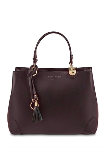 Christian Laurier Leren handtas "Armel" bordeaux zwart - (B)30 x (H)23 x (D)10 cm