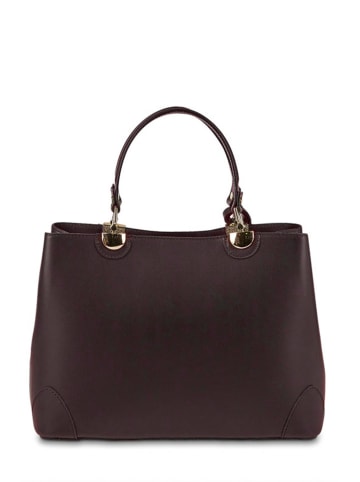 Christian Laurier Leder-Henkeltasche "Armel" in Bordeaux in Schwarz - (B)30 x (H)23 x (T)10 cm