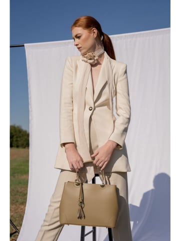 Christian Laurier Leder-Henkeltasche "Armel" in Beige - (B)30 x (H)23 x (T)10 cm