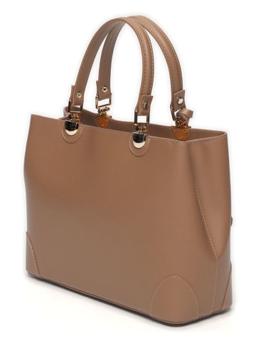 Christian Laurier Leren handtas ''Armel'' beige - (B)30 x (H)23 x (D)10 cm