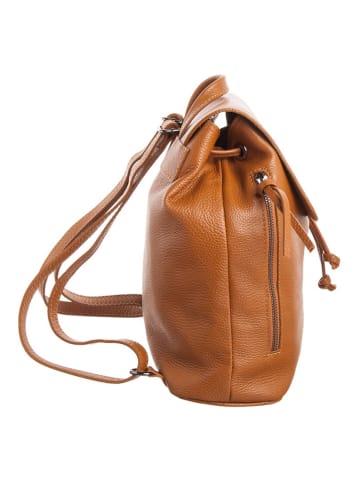 Christian Laurier Leren rugzak "Roxy" camel - (B)30 x (H)32 x (D)10 cm