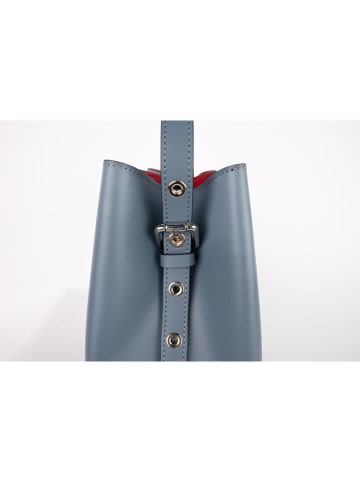 Christian Laurier Leren schoudertas "Jeny" lichtblauw - (B)29 x (H)32 x (D)13 cm