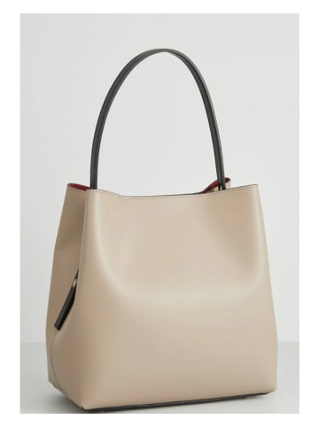 Christian Laurier Leren schoudertas "Jeny" beige - (B)32 x (H)29 x (D)13 cm