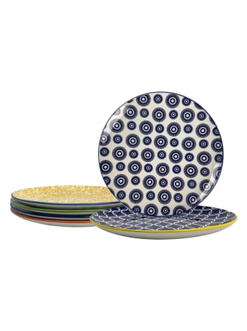 Ard'time 6er-Set: Dessertteller "Sabae" in Bunt - Ø 21 cm