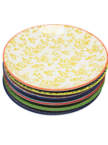 Ard'time 6-delige set: dessertborden "Sabae" meerkleurig - Ø 20 cm