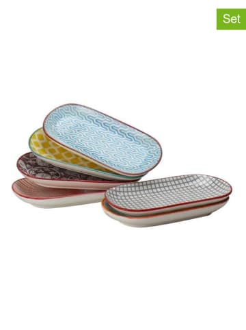Ard'time 6er-Set: Servierschalen "Sabae" in Bunt - (B)17 x (H)2 x (T)8 cm