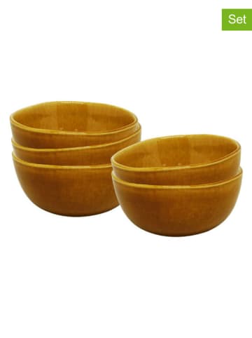 Ard'time 6-delige set: kommen "Ambre" oranje - Ø 11 cm