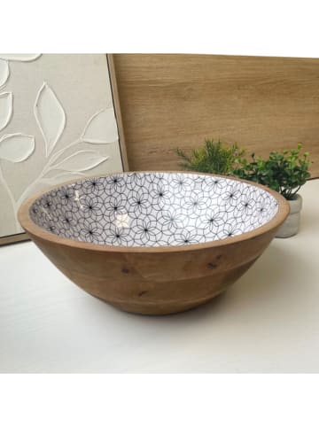 Ard'time Saladeschaal "Black" bruin/wit - Ø 30,5 cm